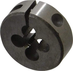Interstate - 1/4-27 UNS Thread, 1" Outside Diam High Speed Steel Round Die - Right Hand Thread, Adjustable - Exact Tool & Supply