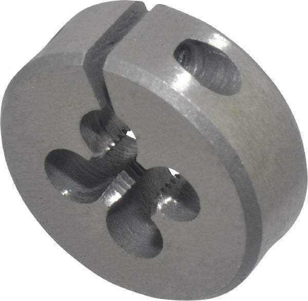 Interstate - 1/4-36 UNS Thread, 1" Outside Diam High Speed Steel Round Die - Right Hand Thread, Adjustable - Exact Tool & Supply