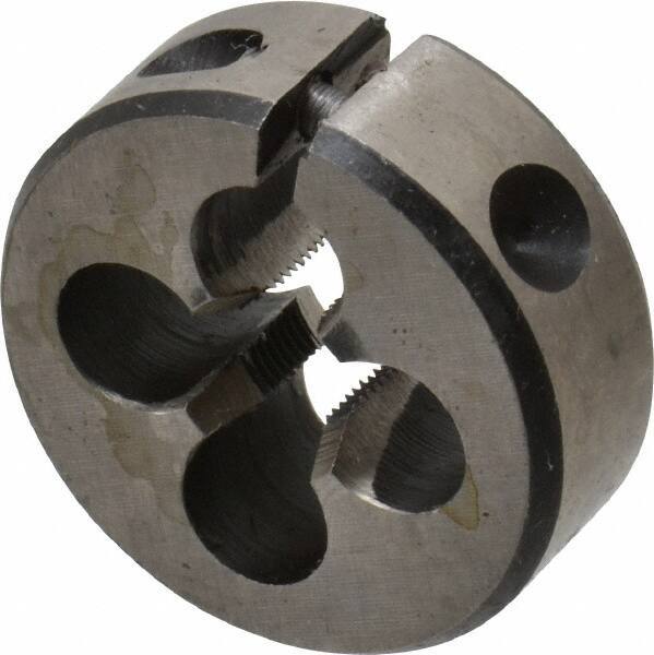 Interstate - 1/4-48 UNS Thread, 1" Outside Diam High Speed Steel Round Die - Right Hand Thread, Adjustable - Exact Tool & Supply
