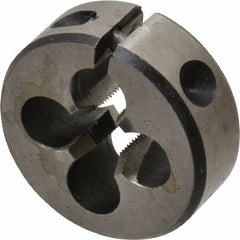 Interstate - 1/4-48 UNS Thread, 1" Outside Diam High Speed Steel Round Die - Right Hand Thread, Adjustable - Exact Tool & Supply