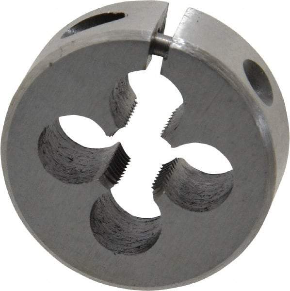 Interstate - 9/32-32 UNS Thread, 1" Outside Diam High Speed Steel Round Die - Right Hand Thread, Adjustable - Exact Tool & Supply
