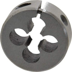 Interstate - 9/32-32 UNS Thread, 1" Outside Diam High Speed Steel Round Die - Right Hand Thread, Adjustable - Exact Tool & Supply