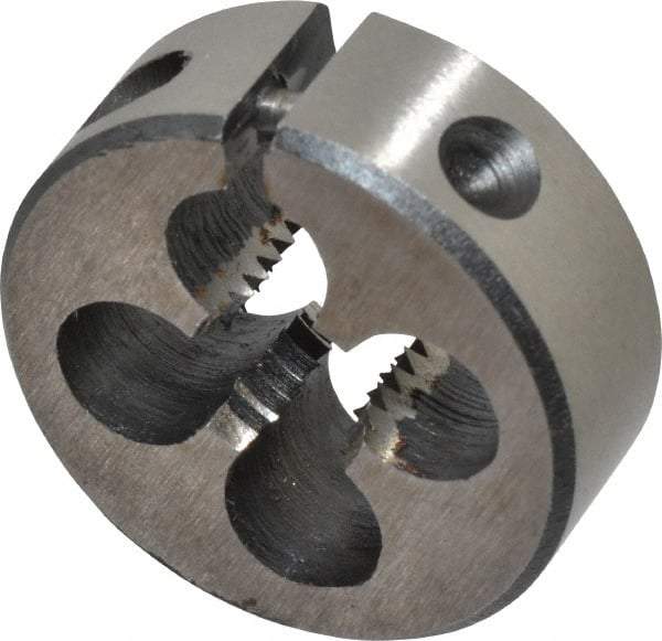 Interstate - 5/16-20 UNS Thread, 1" Outside Diam High Speed Steel Round Die - Right Hand Thread, Adjustable - Exact Tool & Supply