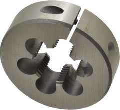 Interstate - 1-14 UNS Thread, 2-1/2" Outside Diam High Speed Steel Round Die - Right Hand Thread, Adjustable - Exact Tool & Supply