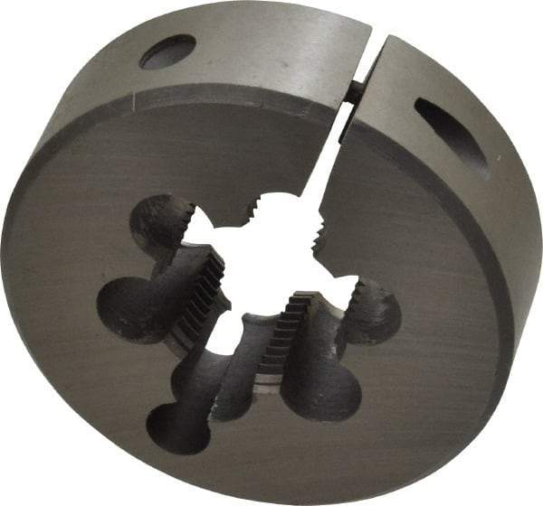 Interstate - 1-1/8 - 12 UNF Thread, 3" Outside Diam High Speed Steel Round Die - Right Hand Thread, Adjustable - Exact Tool & Supply