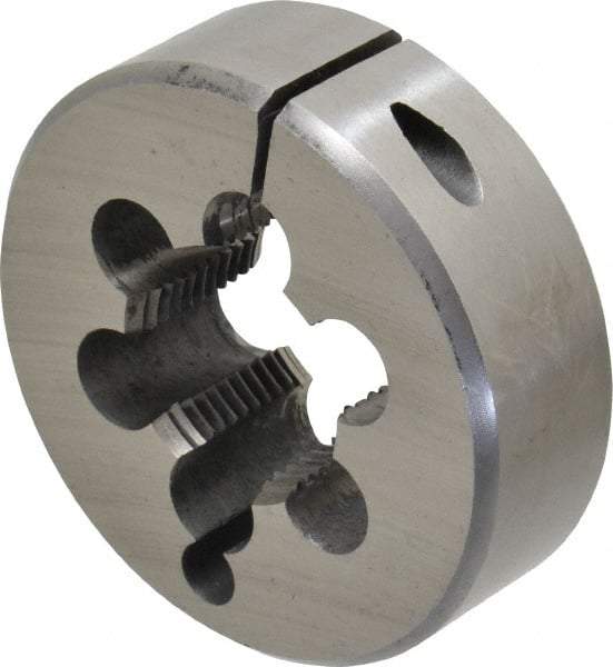Interstate - 1-1/4 - 12 UNF Thread, 3" Outside Diam High Speed Steel Round Die - Right Hand Thread, Adjustable - Exact Tool & Supply