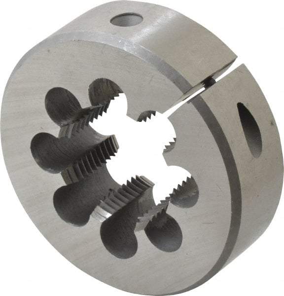 Interstate - 1-3/8 - 12 UNF Thread, 3" Outside Diam High Speed Steel Round Die - Right Hand Thread, Adjustable - Exact Tool & Supply