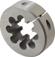Interstate - 1-3/8 - 12 UNF Thread, 3" Outside Diam High Speed Steel Round Die - Right Hand Thread, Adjustable - Exact Tool & Supply