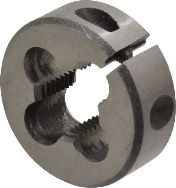 Interstate - M11x1.00 Metric Fine Thread, 1" Outside Diam High Speed Steel Round Die - Right Hand Thread, Adjustable - Exact Tool & Supply