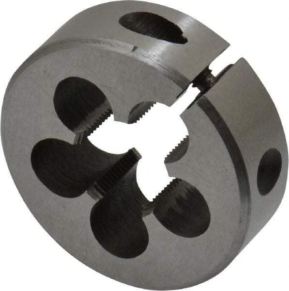 Interstate - M14x0.75 Thread, 1-1/2" Outside Diam High Speed Steel Round Die - Right Hand Thread, Adjustable - Exact Tool & Supply