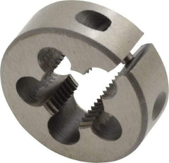 Interstate - 7/16-24 UNS Thread, 1" Outside Diam High Speed Steel Round Die - Right Hand Thread, Adjustable - Exact Tool & Supply
