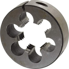 Interstate - M30x3.50 Metric Coarse Thread, 2-1/2" Outside Diam High Speed Steel Round Die - Right Hand Thread, Adjustable - Exact Tool & Supply