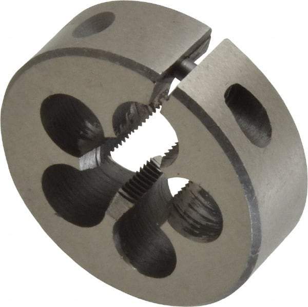 Interstate - 15/32-32 UNS Thread, 1-1/2" Outside Diam High Speed Steel Round Die - Right Hand Thread, Adjustable - Exact Tool & Supply