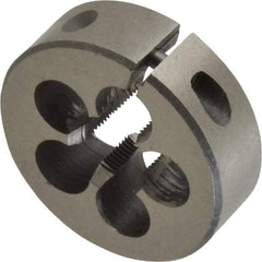 Interstate - 15/32-32 UNS Thread, 1-1/2" Outside Diam High Speed Steel Round Die - Right Hand Thread, Adjustable - Exact Tool & Supply