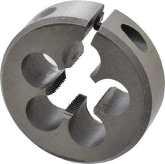 Interstate - 1/2-28 UNEF Thread, 1-1/2" Outside Diam High Speed Steel Round Die - Right Hand Thread, Adjustable - Exact Tool & Supply