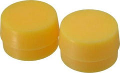 Garland - 2-3/4" Face Diam, Grade Extra Hard, Yellow Hammer Tip/Face - Plastic - Exact Tool & Supply