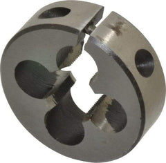 Interstate - 1/2-40 UNS Thread, 1-1/2" Outside Diam High Speed Steel Round Die - Right Hand Thread, Adjustable - Exact Tool & Supply