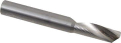 Onsrud - 3/8" Cutting Diam x 1-1/8" Length of Cut, 1 Flute, Upcut Spiral Router Bit - Uncoated, Right Hand Cut, Solid Carbide, 3" OAL x 3/8" Shank Diam, Single Edge, 22° Helix Angle - Exact Tool & Supply