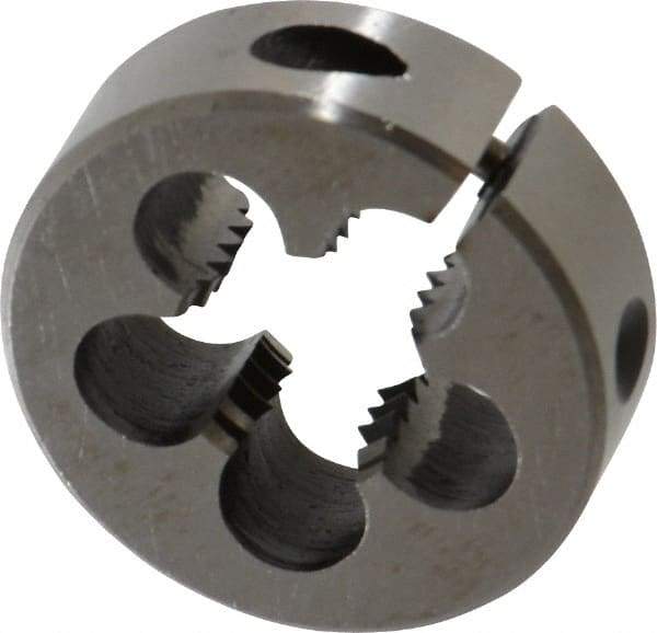 Interstate - 5/8-12 UNS Thread, 1-1/2" Outside Diam High Speed Steel Round Die - Right Hand Thread, Adjustable - Exact Tool & Supply