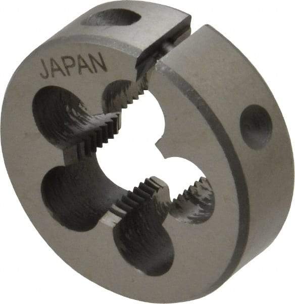 Interstate - 5/8-20 UNS Thread, 1-1/2" Outside Diam High Speed Steel Round Die - Right Hand Thread, Adjustable - Exact Tool & Supply