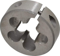 Interstate - 5/8-32 UNS Thread, 1-1/2" Outside Diam High Speed Steel Round Die - Right Hand Thread, Adjustable - Exact Tool & Supply