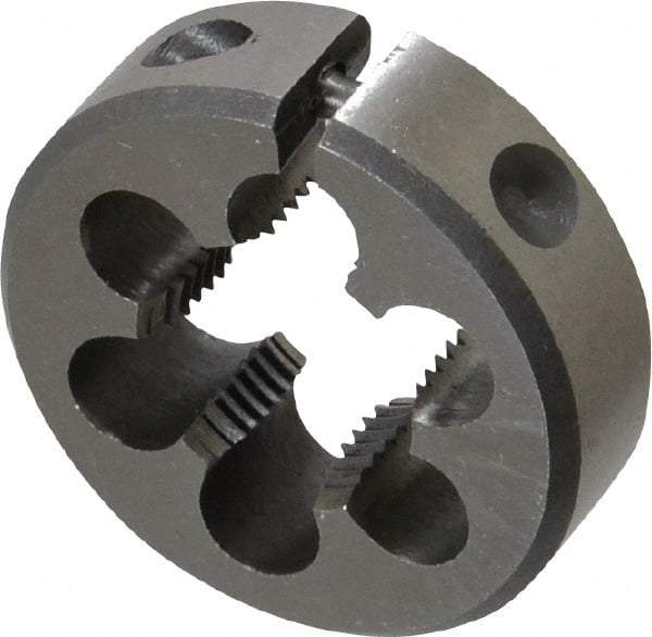 Interstate - 11/16-18 UNEF Thread, 1-1/2" Outside Diam High Speed Steel Round Die - Right Hand Thread, Adjustable - Exact Tool & Supply