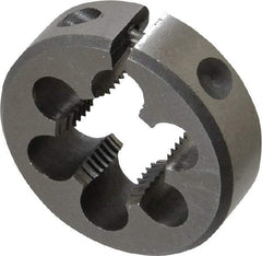 Interstate - 11/16-18 UNEF Thread, 1-1/2" Outside Diam High Speed Steel Round Die - Right Hand Thread, Adjustable - Exact Tool & Supply