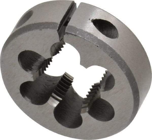 Interstate - 11/16-20 UNS Thread, 1-1/2" Outside Diam High Speed Steel Round Die - Right Hand Thread, Adjustable - Exact Tool & Supply