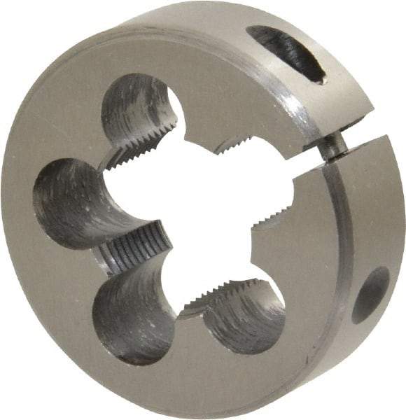 Interstate - 11/16-24 UNEF Thread, 1-1/2" Outside Diam High Speed Steel Round Die - Right Hand Thread, Adjustable - Exact Tool & Supply