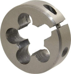 Interstate - 11/16-24 UNEF Thread, 1-1/2" Outside Diam High Speed Steel Round Die - Right Hand Thread, Adjustable - Exact Tool & Supply