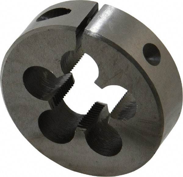 Interstate - 3/4-24 UNS Thread, 2" Outside Diam High Speed Steel Round Die - Right Hand Thread, Adjustable - Exact Tool & Supply