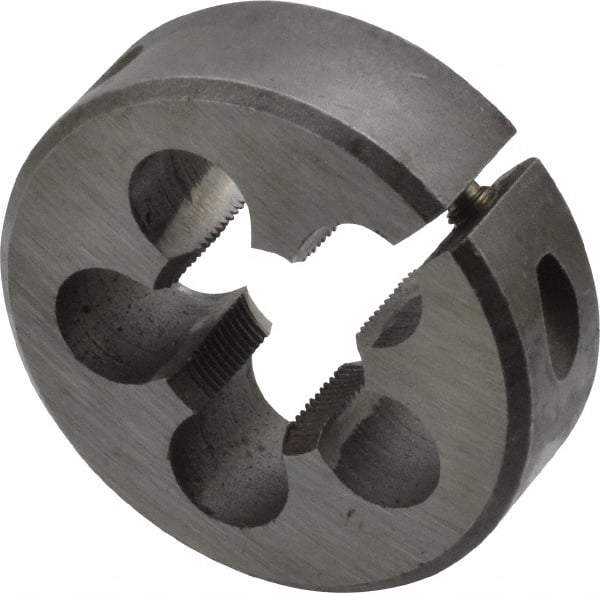 Interstate - 3/4-28 Thread, 2" Outside Diam High Speed Steel Round Die - Right Hand Thread, Adjustable - Exact Tool & Supply