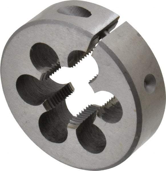 Interstate - 13/16-20 UNEF Thread, 2" Outside Diam High Speed Steel Round Die - Right Hand Thread, Adjustable - Exact Tool & Supply