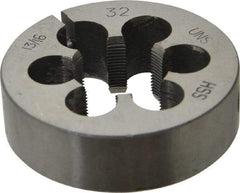 Interstate - 13/16-32 Thread, 2" Outside Diam High Speed Steel Round Die - Right Hand Thread, Adjustable - Exact Tool & Supply