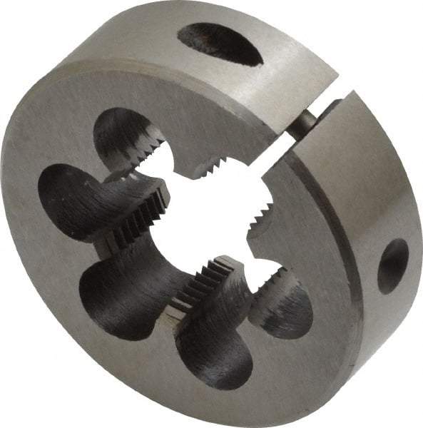 Interstate - 7/8-18 UNS Thread, 2" Outside Diam High Speed Steel Round Die - Right Hand Thread, Adjustable - Exact Tool & Supply
