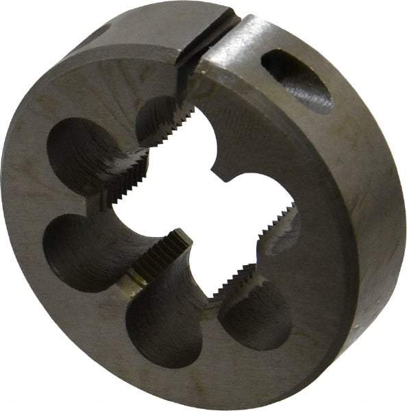 Interstate - 7/8-20 UNEF Thread, 2" Outside Diam High Speed Steel Round Die - Right Hand Thread, Adjustable - Exact Tool & Supply