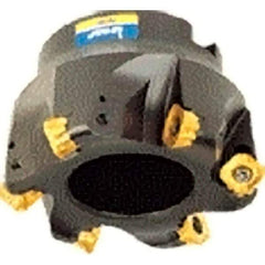 Iscar - 1.53" Cut Diam, 3/4" Arbor Hole, 0.236" Max Depth of Cut, Indexable Chamfer & Angle Face Mill - 4 Inserts, O45MT\xB6R90MT\xB6S45MT\xB6S90MT Insert, Right Hand Cut, 4 Flutes, Series FRCM - Exact Tool & Supply