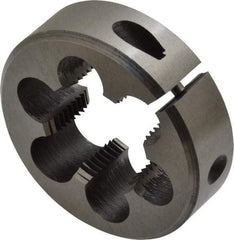 Interstate - 1-16 Thread, 2" Outside Diam High Speed Steel Round Die - Right Hand Thread, Adjustable - Exact Tool & Supply