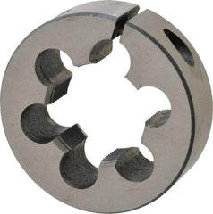 Interstate - 1-24 UNS Thread, 2" Outside Diam High Speed Steel Round Die - Right Hand Thread, Adjustable - Exact Tool & Supply