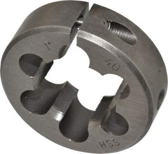 Interstate - 1-40 Thread, 2" Outside Diam High Speed Steel Round Die - Right Hand Thread, Adjustable - Exact Tool & Supply