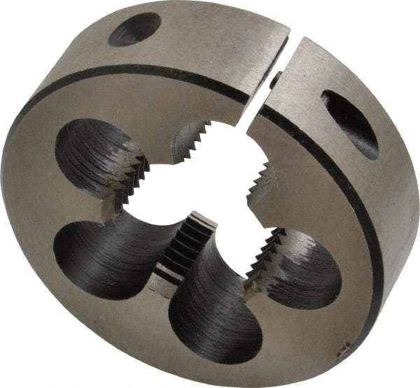 Interstate - 1-1/16 - 12 UNS Thread, 2-1/2" Outside Diam High Speed Steel Round Die - Right Hand Thread, Adjustable - Exact Tool & Supply