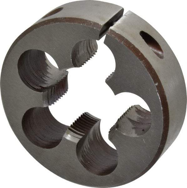 Interstate - 1-1/16 - 16 UNS Thread, 2-1/2" Outside Diam High Speed Steel Round Die - Right Hand Thread, Adjustable - Exact Tool & Supply