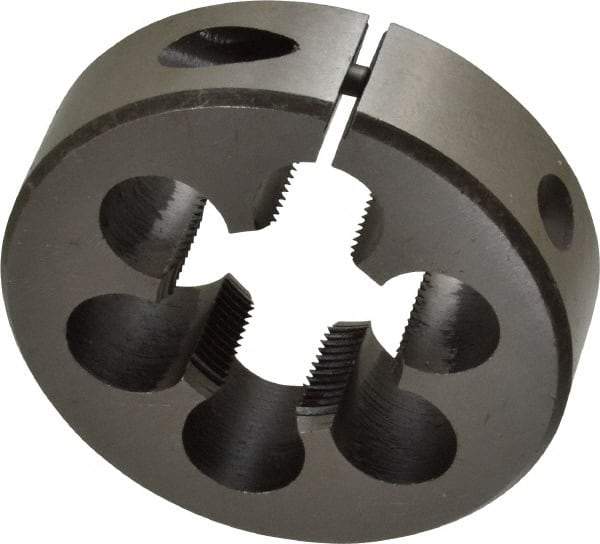 Interstate - 1-1/16 - 20 UNS Thread, 2-1/2" Outside Diam High Speed Steel Round Die - Right Hand Thread, Adjustable - Exact Tool & Supply