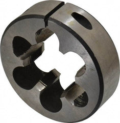 Interstate - 1-3/16 - 24 Thread, 2-1/2" Outside Diam High Speed Steel Round Die - Right Hand Thread, Adjustable - Exact Tool & Supply