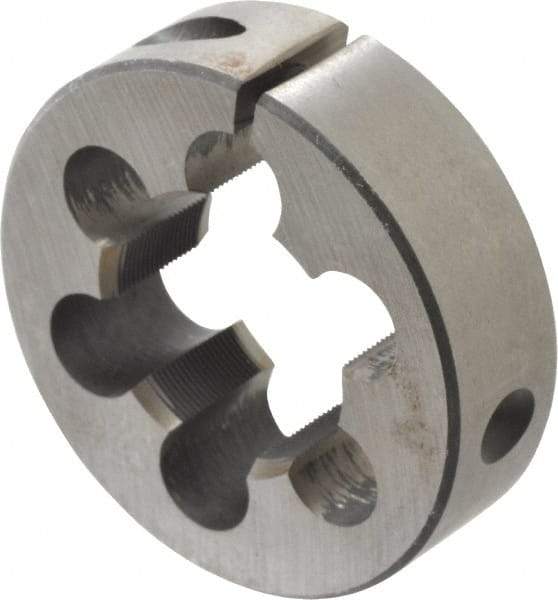 Interstate - 1-1/4 - 32 UNS Thread, 2-1/2" Outside Diam High Speed Steel Round Die - Right Hand Thread, Adjustable - Exact Tool & Supply