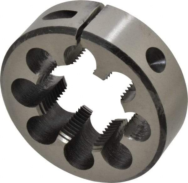 Interstate - 1-5/8 - 12 UNS Thread, 3" Outside Diam High Speed Steel Round Die - Right Hand Thread, Adjustable - Exact Tool & Supply