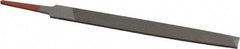 Simonds File - 6" Long, Second Cut, Flat American-Pattern File - Double Cut, Tang - Exact Tool & Supply