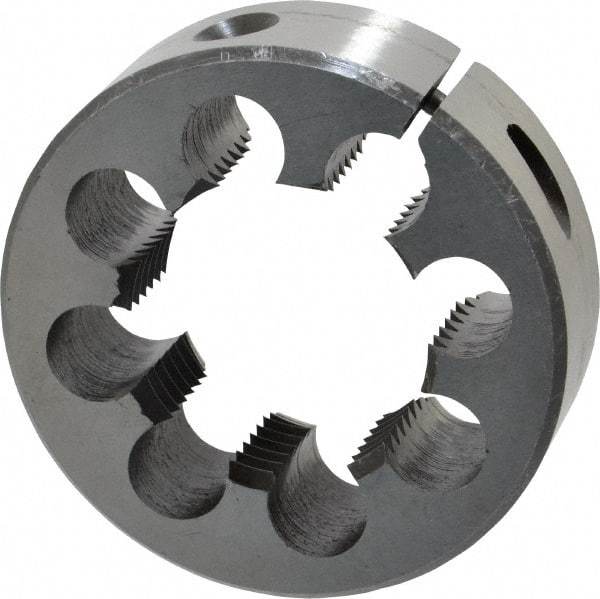 Interstate - 1-3/4 - 8 Thread, 3" Outside Diam High Speed Steel Round Die - Right Hand Thread, Adjustable - Exact Tool & Supply