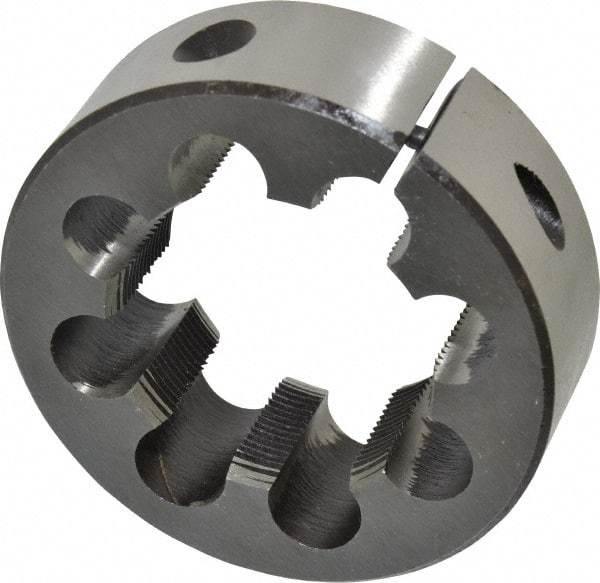 Interstate - 1-3/4 - 18 UNS Thread, 3" Outside Diam High Speed Steel Round Die - Right Hand Thread, Adjustable - Exact Tool & Supply