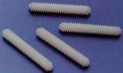 Micro Plastics - 1/2-13 4" OAL Fully Threaded Stud - Nylon, Nylon Finish - Exact Tool & Supply